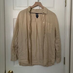 GAP 100% Linen Boyfriend Shirt